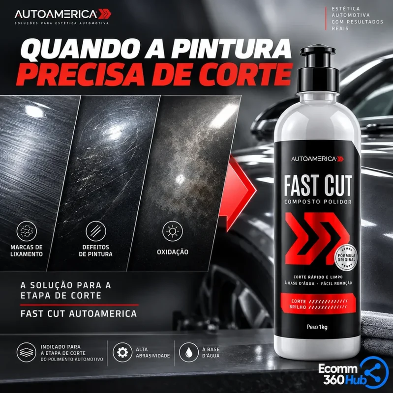 Fast Cut Autoamerica, composto polidor de corte rápido à base de água